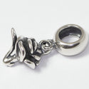 1pc Solid 925 Sterling Silver Single Love Rose Flower Bead Charm, Compatible with Pandora All Other Charm Bracelet, EC640