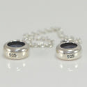 1pc 925 Sterling Silver Safety Chain Lock Clip Rubber Charm Holder Bead Stopper, Compatible with Pandora All Other 3mm Charm Bracelet, EC28-A3