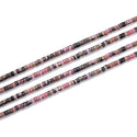 Natural Rhodonite Gemstone Heishi Tube Rondelle Beads, 4x2mm/Small, Hole ID 0.9mm, 14.5 Inch/1 Strand, GH-C27