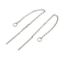 10pcs 316 Grade Surgical Stainless Steel Threader Earring Chains with Open Ring (2 Inch/3 Inch/ 4 Inch)