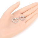 10pcs 304 Stainless Steel Heart Open Back Bezel Settings (20mm/34mm)