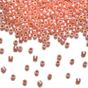 30g Miyuki Delica 11/0 Seed Beads, Opaque Dyed Luster Salmon DB235
