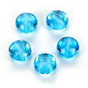 25pcs Adabele Austrian Faceted Flat Round Coin Crystal Beads #5052, Aquamarine Blue, 8mm, Hole ID 1mm, SSMR810
