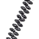 200pcs Creative Club Faceted Teardrop Briolette Crystal Glass Beads, Pendant Drop, Jet Black, 12x6mm, Hole ID 1mm, CCT2-23