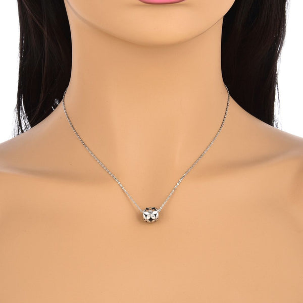 1pc Real 925 Sterling Silver Star Flower Bead Charm, Compatible with Pandora All Other Charm Bracelet, EC6-B2