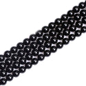 Natural Grade A Black Tourmaline Gemstone Round Beads, 15 Inch/1 Strand, Size Selections: 4mm/6mm/8mm