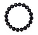 1 Strand Stretch Natural Black Agate Beaded Gemstone Bracelet, 8mm Bead, Length Selections: 7 inch/7.5 inch/8 inch/8.5 inch