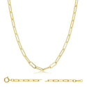 1pc 1/20 14K Gold Filled Paperclip Cable Link Chain Necklace, 2.5mm Width, Non Tarnish, Length Selections: 16 inch/18 inch