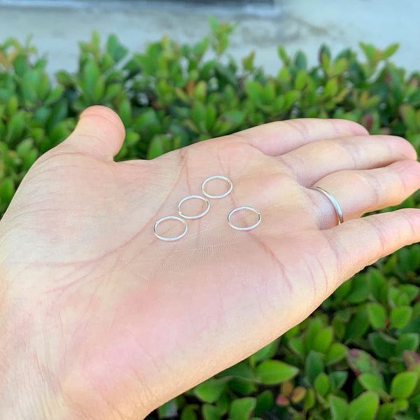 20pcs 925 Sterling Silver Open Jump Rings, 0.8mm/20 Gauge, Size Selections: 4mm/6mm/8mm/10mm/12mm