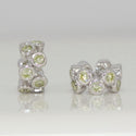 1pc Real 925 Sterling Silver Charm, August Birthstone Spacer Bead, Cubic Zirconia CZ Green Peridot Gemstone, Compatible with Pandora all Other Charm Bracelets, EC553