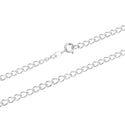 1pc 925 Sterling Silver Twisted Curb Link Cable Chain Necklace, Tarnish Resistant Rhodium Plated, 2.5mm, Length Selections: 18/20/26/28 inch