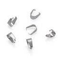 300pcs 304 Stainless Steel 10.3mm Pinch Bail Pendant Clasp