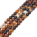 AAA Natural Banded Brown Agate Gemstone Round Beads, 15 Inch/1 Strand, Size Selections: 4mm/6mm/8mm/10mm