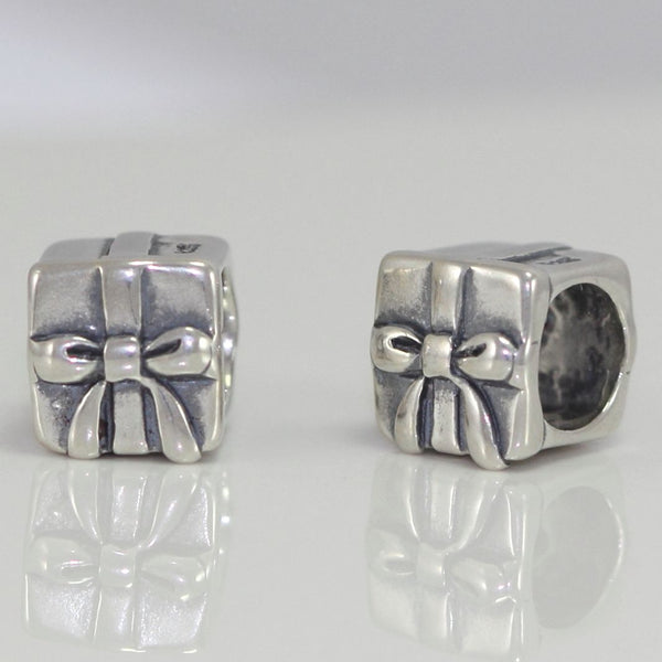 1pc Solid 925 Sterling Silver Gift Box Charm Box of Surprise Bead, Compatible with Pandora All Other Charm Bracelet, EC225