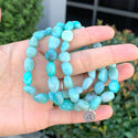 1 Strand Stretch Natural Amazonite Free Form Gemstone Bracelet, 7-10mm Beads, Length Selections: 7 inch/7.5 inch
