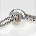 2pcs 925 Sterling Silver Rubber Charm Holder Bead Stopper, Compatible with Pandora All Other 3mm Charm Bracelet, EC27-A3