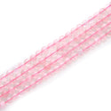 Natural Rose Quartz Pink Crystal Gemstone Faceted Flat Round Coin Beads, 6mm, Hole ID 1mm, 15 Inch/1 Strand, GZ13-9