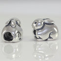 1pc Solid 925 Sterling Silver Easter Rabbit Bunny Bead, Compatible with Pandora All Other Charm Bracelets, EC2-H1