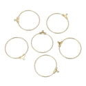 10pcs Tarnish Resistant 40mm Round Circle Beading Hoops, 18K Yellow Gold Plated Brass, 40mm, 0.7mm/21 Gauge, BF130-6