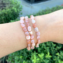 1 Strand Stretch Natural Sunstone Free Form Gemstone Bracelet, 5-8mm Small Beads, Length Selections: 7 inch/7.5 inch