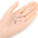 100pcs 304 Stainless Steel Round Tube Connectors – 10mm Length, 2.4mm Hole, Sleek Finish