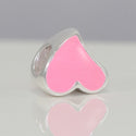 1pc Real 925 Sterling Silver Pink Enamel Heart Love Bead Charm, Compatible with Pandora All Other Charm Bracelet, EC4-B4