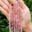 Natural Strawberry Quartz Crystal Gemstone Chip Beads, Free Form, 5mm-8mm, Hole ID 1mm, 1 Strand/31 Inch, GZ1-12