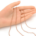 33 Feet Paperclip Cable Chain Link, Raw Copper Uncoated/Unplated, 6.8x2.4mm Large, CK10-A1