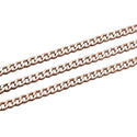 33 Feet Diamond Cut Curb Cuban Copper Chain Link, Bright Coppery, 5.2x3.5mm Large, CW10-L1
