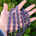 50pcs Creative Club Faceted Flat Oval Crystal Beads, Amethyst Purple, 16x12mm/Large, Hole ID 1.1mm, CCO-27