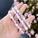 1 Strand Stretch Natural Purple Kunzite Free Form Gemstone Bracelet, 7-10mm Beads, Length Selections: 7 inch/7.5 inch