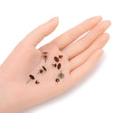 100pcs Earring Posts Glue On Settings, with 100pcs Earring Backs, Antique Bronze Plated Brass, Flat Board Size Selections: 3mm/4mm/6mm/8mm