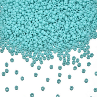 50g Miyuki Rocaille 11/0 Round Seed Beads Opaque Sea Opal RR-412L