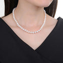 Natural Grade AAA+ Round White Cultured Freshwater Pearl Necklace, 6-7mm Pearl Strand, Length Selections: 16 inch/18 Inch
