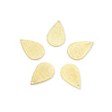 10pcs 18mm Teardrop Drop Pendants, Tarnish Resistant, 18K Yellow Gold Plated Brushed Brass, BF-A12