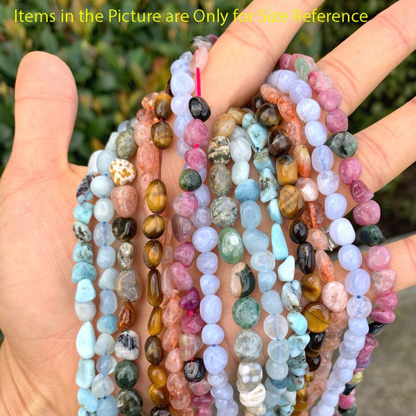 Natural Ruby Zoisite Gemstone Oval Tumbled Pebble Beads, Irregular, 5mm to 8mm, Hole ID 1mm, 15 Inch/1 Strand, GZ11-78