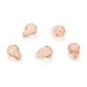 24pcs Adabele Austrian Faceted Teardrop Crystal Beads #5500, Light Peach Pink, 10mm x 8mm, Hole ID 1.1mm, SST-1018