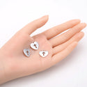 20pcs Cross Sign Religious Heart Charms, 16.7mm Double Sided Heart Drop Pendants, Antique Silver, MC-D17
