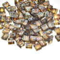 10g Miyuki Full Tila Square Seed Beads 5x5mm, Picasso Light Amber (TL-4501)