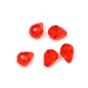 24pcs Adabele Austrian Faceted Teardrop Crystal Beads #5500, Light Siam Red, 8mm x 6mm, Hole ID 1mm, SST-806