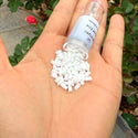 10g Miyuki Half Tila Seed Beads 5x2.3mm, Opaque White (HTL-402)