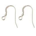 20pcs 925 Sterling Silver Flat Fish Earring Hooks, 18mm Long, Wire Gauge Selections: 0.6mm/0.7mm/0.8mm/0.9mm