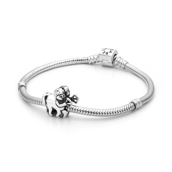 1pc 925 Sterling Silver Sagittarius Zodiac Sign Bead Charm, Compatible with Pandora All Other Charm Bracelets, EC5-B11