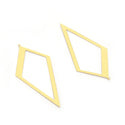20pcs Raw Brass Large Kite Shape Pendant Drops, 51.5mm Connector, Unplated/Uncoated, CX-A32
