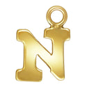 1pc Real 1/20 14K Gold Filled Letter N, Small Alphabet Charm Drop, 5.8x5.8mm, JK12-A14
