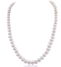 Natural Grade AA+ Potato Round White Cultured Freshwater Pearl Necklace, 7-8mm Pearl Strand, Length Selections: 16 inch/18 Inch