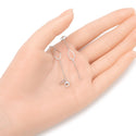 1pc 925 Sterling Silver Large Teardrop & Oval Link Chain Bracelet, Tarnish Resistant White Gold Plated, Length Selections: 7 inch/7.5 inch/8 inch