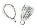 10pcs 925 Sterling Silver 9mm Folding Donut Bails, Small Sturdy Pendant Connector, Closed Horizontal Ring, SS359-1