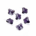 20pcs Creative Club Butterfly Crystal Glass Pendant Drop Beads, February Amethyst Purple Birthstone, 10mm, Hole ID 1mm, CCM-27
