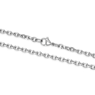 5pcs 304 Stainless Steel 2mm Diamond Cut Round Cable Chain Necklaces (18 Inch/20 Inch/22 Inch)